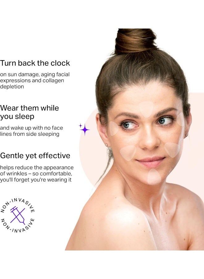 BLUMBODY Face & Forehead Wrinkle Patches - Mini Anti Wrinkle Facial Patches To Smooth Eye, Mouth, Forehead Wrinkles - Non-Silicone Face Tape For Fine Wrinkles Between Eyes & Face - 160 Face Patches - Image 3